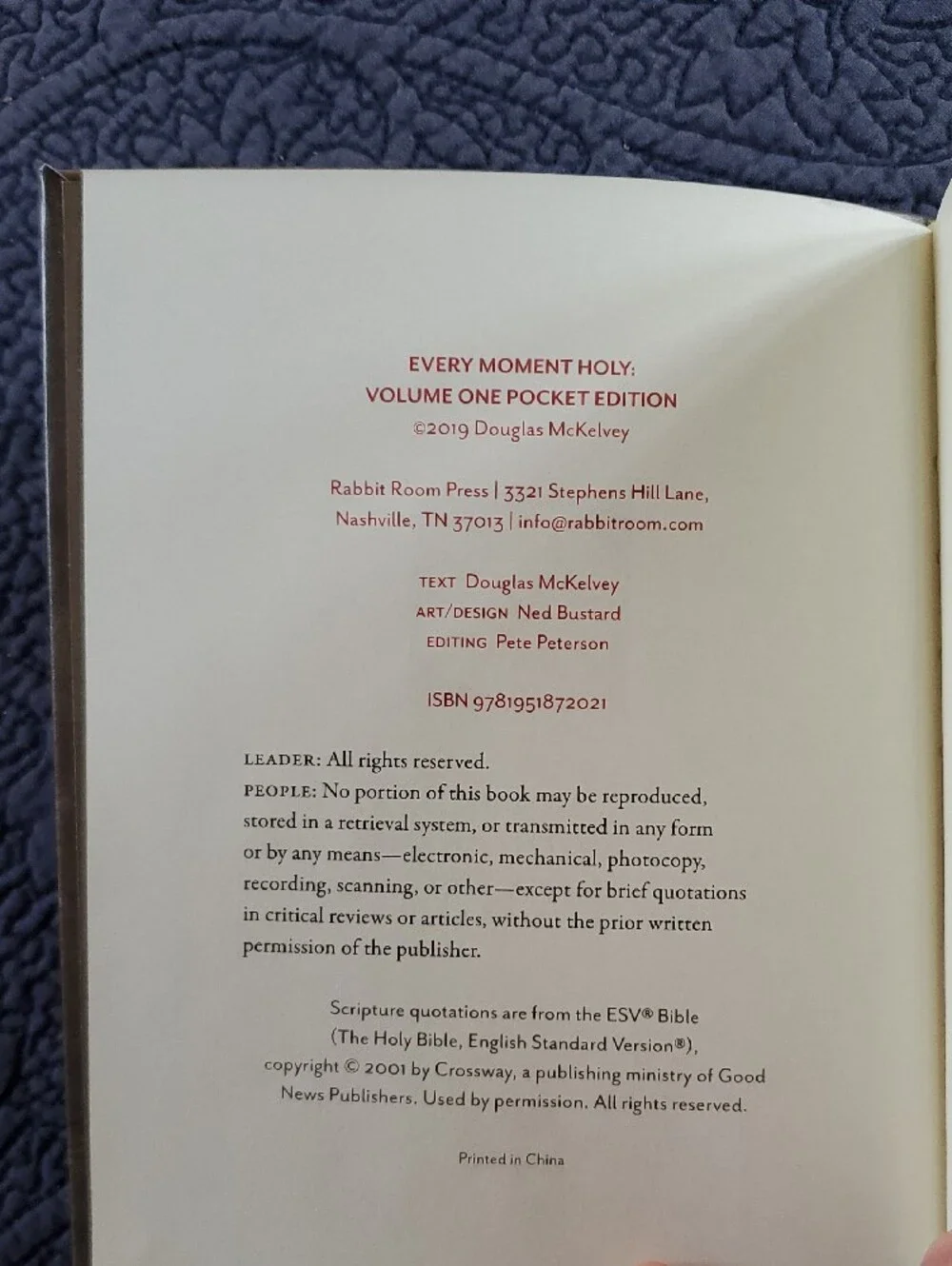 rabbit room press every moment